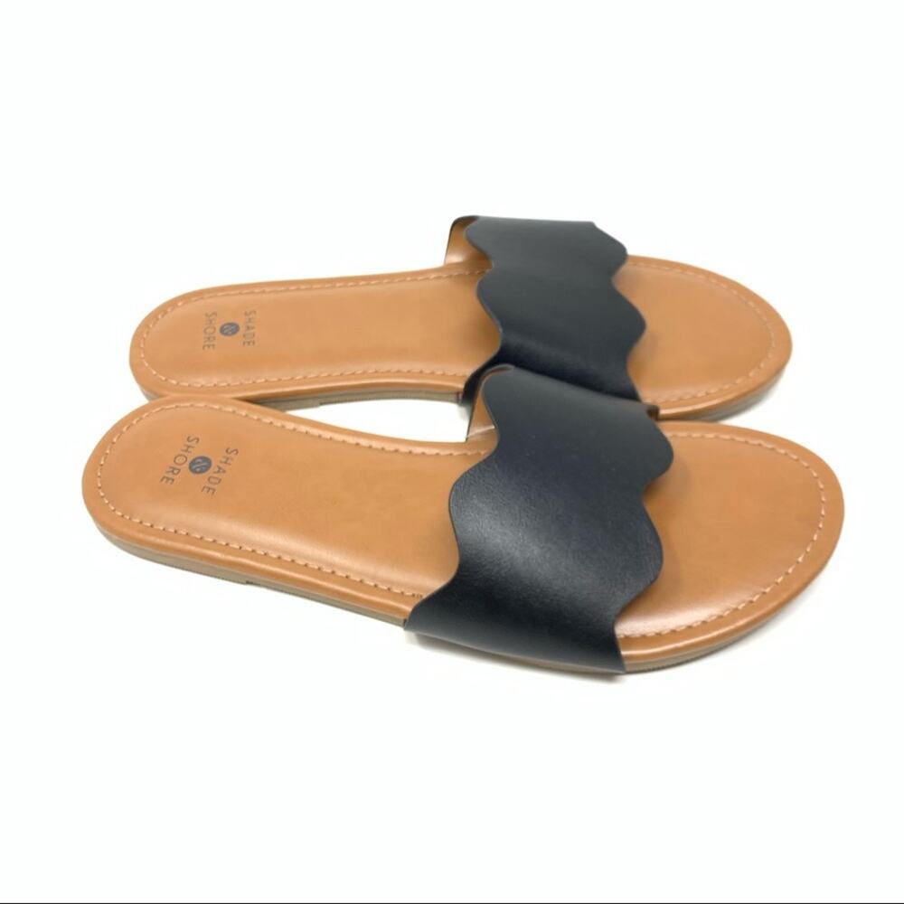 Shade & Shore Kate‎ Slide Sandals Black Women's Size 7 NWT - Picture 2 of 6